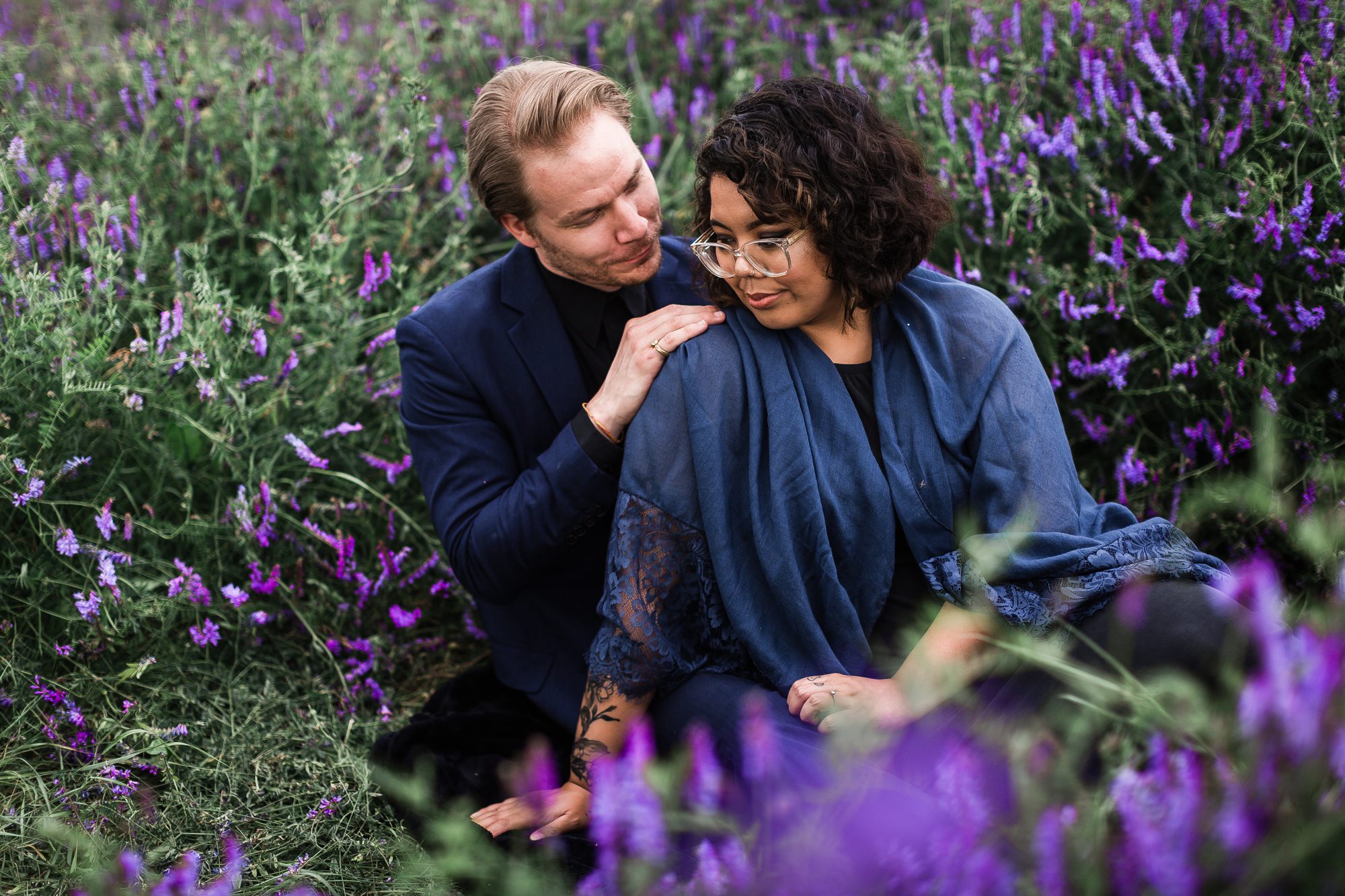 Shayla-Rae and Kyle | Field of Violet - Elena Evelyn Photography